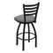Holland Bar Stool Co 30" Swivel Bar Stool, Black Wrinkle, Canter Grey Seat 41030BW007 - alternate 3